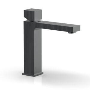 Phylrich STRIA Single Hole Lavatory Faucet, Cube Handle 291-08 – Gun Metal