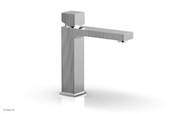 Phylrich STRIA Single Hole Lavatory Faucet, Cube Handle 291-08 - Polished Chrome