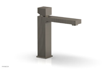 Phylrich STRIA Single Hole Lavatory Faucet, Cube Handle 291-08 - Pewter