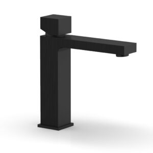 Phylrich STRIA Single Hole Lavatory Faucet, Cube Handle 291-08 – Matte Black