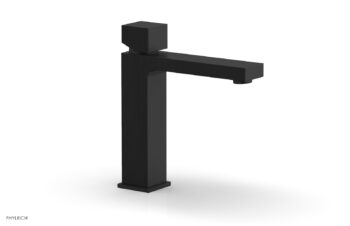 Phylrich STRIA Single Hole Lavatory Faucet, Cube Handle 291-08 - Matte Black