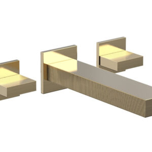 Phylrich STRIA Wall Lavatory Set Blade Handles 291-11 – Satin Brass