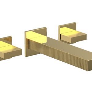 Phylrich STRIA Wall Lavatory Set Blade Handles 291-11 – Polished Gold