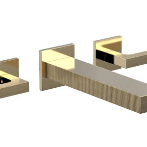 Phylrich STRIA Wall Lavatory Set 291-12 – Satin Brass