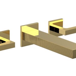 Phylrich STRIA Wall Lavatory Set 291-12 – Polished Gold