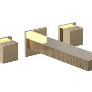 Phylrich STRIA Wall Lavatory Set 291-14 – Satin Brass