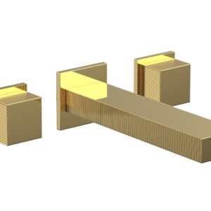 Phylrich STRIA Wall Lavatory Set 291-14 – Polished Gold