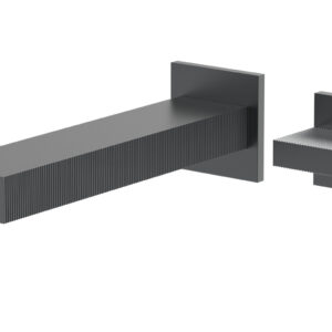 Phylrich STRIA – Single Handle Wall Lavatory Set – Blade Handle 291-17 – Gun Metal