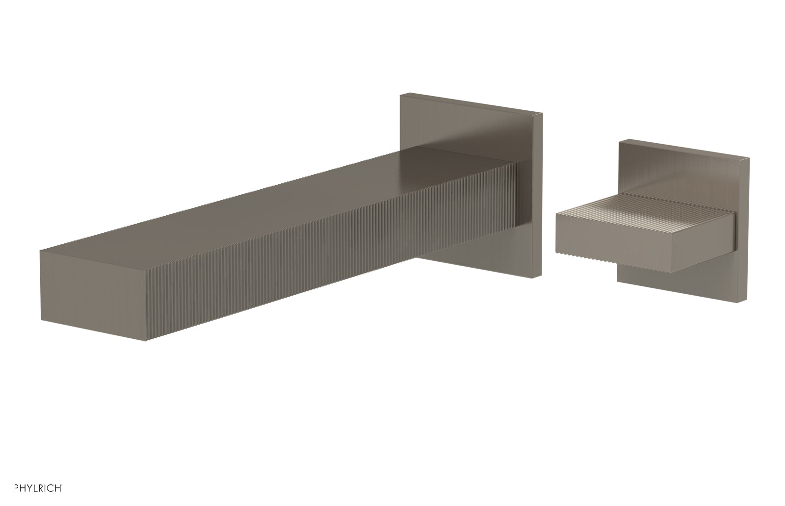 Phylrich STRIA - Single Handle Wall Lavatory Set - Blade Handle 291-17 - Pewter
