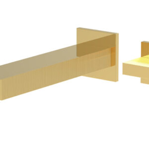 Phylrich STRIA – Single Handle Wall Lavatory Set – Blade Handle 291-17 – Polished Gold