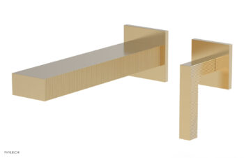 Phylrich STRIA - Single Handle Wall Lavatory Set - Lever Handle 291-18 - Satin Brass
