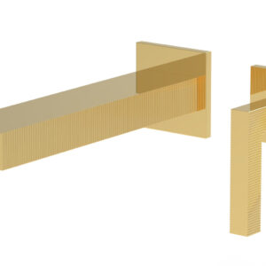 Phylrich STRIA – Single Handle Wall Lavatory Set – Lever Handle 291-18 – Polished Gold