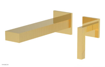 Phylrich STRIA - Single Handle Wall Lavatory Set - Lever Handle 291-18 - Polished Gold