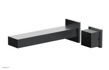 Phylrich STRIA - Single Handle Wall Lavatory Set - Cube Handle 291-19 - Gun Metal