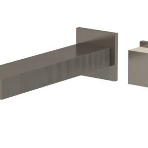 Phylrich STRIA – Single Handle Wall Lavatory Set – Cube Handle 291-19 – Pewter