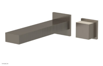 Phylrich STRIA - Single Handle Wall Lavatory Set - Cube Handle 291-19 - Pewter