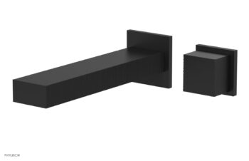 Phylrich STRIA - Single Handle Wall Lavatory Set - Cube Handle 291-19 - Matte Black