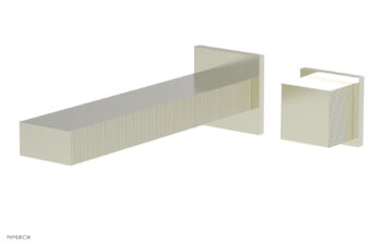 Phylrich STRIA - Single Handle Wall Lavatory Set - Cube Handle 291-19 - Satin Nickel