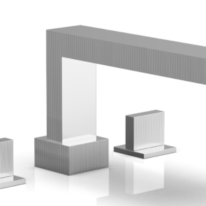 Phylrich STRIA Deck Tub Set Blade Handles 291-40 – Polished Chrome