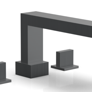 Phylrich STRIA Deck Tub Set Blade Handles 291-40 – Gun Metal