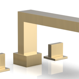 Phylrich STRIA Deck Tub Set Blade Handles 291-40 – Satin Brass