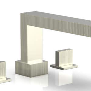 Phylrich STRIA Deck Tub Set Blade Handles 291-40 – Satin Nickel