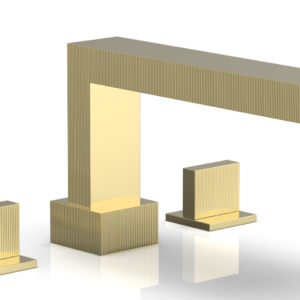 Phylrich STRIA Deck Tub Set Blade Handles 291-40 – Polished Brass