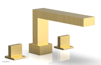 Phylrich STRIA Deck Tub Set Blade Handles 291-40 - Satin Gold