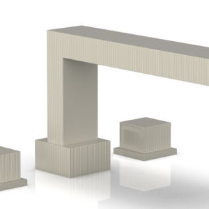 Phylrich STRIA Deck Tub Set Cube Handles 291-43 – Burnished Nickel