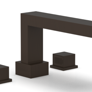 Phylrich STRIA Deck Tub Set Cube Handles 291-43 – Antique Bronze