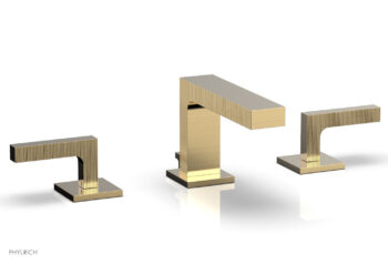 Phylrich STRIA Widespread Faucet Lever Handles 291L-02 - Satin Brass