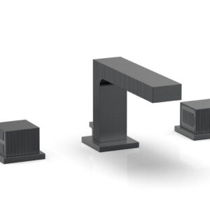 Phylrich STRIA Widespread Faucet Cube Handles 291L-04 – Gun Metal