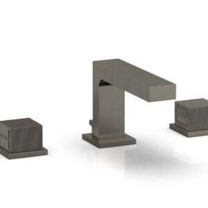 Phylrich STRIA Widespread Faucet Cube Handles 291L-04 – Pewter