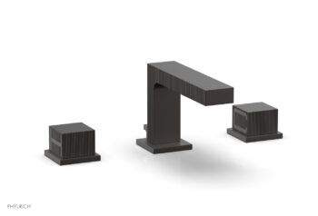 Phylrich STRIA Widespread Faucet Cube Handles 291L-04 - Oil Rubbed Bronze