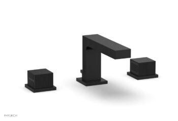 Phylrich STRIA Widespread Faucet Cube Handles 291L-04 - Matte Black