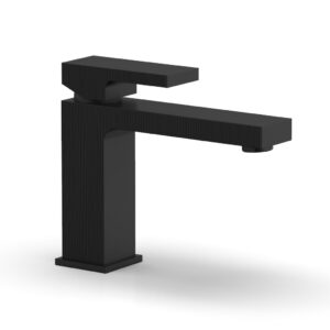 Phylrich STRIA Single Hole Lavatory Faucet, Low – Blade Handle 291L-06 – Matte Black