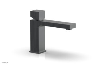 Phylrich STRIA Single Hole Lavatory Faucet, Low - Cube Handle 291L-08 - Gun Metal
