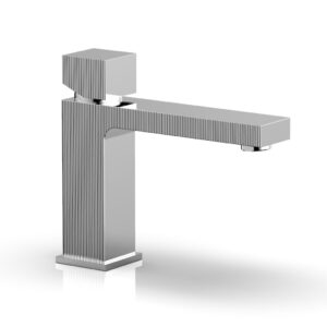 Phylrich STRIA Single Hole Lavatory Faucet, Low – Cube Handle 291L-08 – Polished Chrome