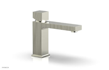 Phylrich STRIA Single Hole Lavatory Faucet, Low - Cube Handle 291L-08 - Satin Nickel