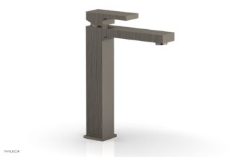 Phylrich STRIA Single Hole Lavatory Faucet, Tall - Blade Handle 291T-06 - Pewter