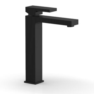 Phylrich STRIA Single Hole Lavatory Faucet, Tall – Blade Handle 291T-06 – Matte Black