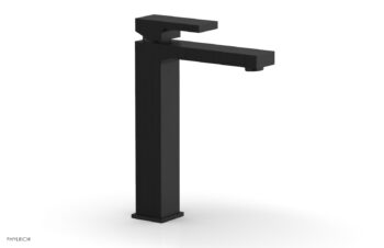 Phylrich STRIA Single Hole Lavatory Faucet, Tall - Blade Handle 291T-06 - Matte Black