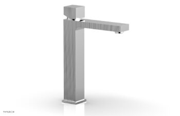 Phylrich STRIA Single Hole Lavatory Faucet, Tall - Cube Handle 291T-08 - Polished Chrome