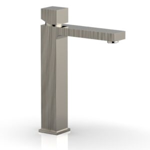 Phylrich STRIA Single Hole Lavatory Faucet, Tall – Cube Handle 291T-08 – Polished Nickel