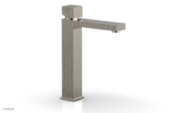 Phylrich STRIA Single Hole Lavatory Faucet, Tall - Cube Handle 291T-08 - Polished Nickel