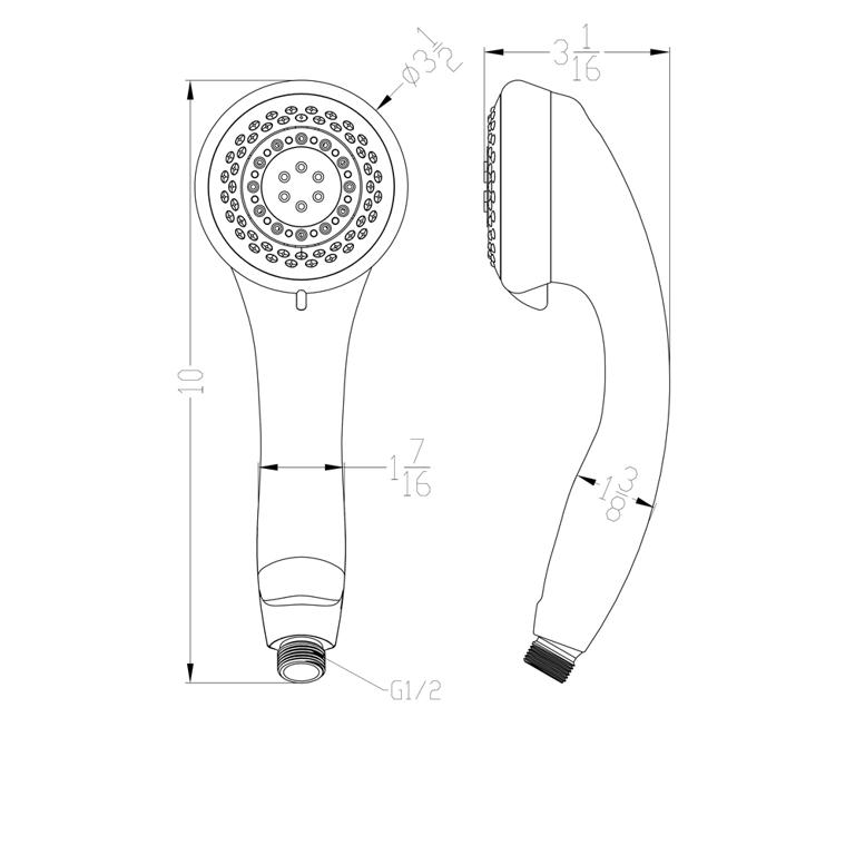Dawn® Multifunction Handshower, Chrome - Image 2