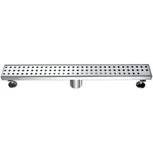 Dawn® Thames River Series – Linear Shower Drain 24″L In Polished satin