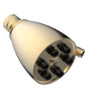 Phylrich 6 Function Jet Smooth Shower Head  3-018 – Satin Brass