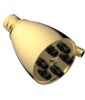 Phylrich 6 Function Jet Smooth Shower Head  3-018 – Polished Gold