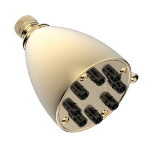 Phylrich 8 Jet Smooth Shower Head  3-083 – Satin Brass